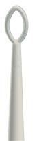 Curette Ear Loop Tip Miltex® Single-ended Handle Straight Fenestrated Oval Tip White NonSterile by Integra York PA, Inc. (Miltex)  ID 19-321